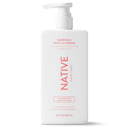 Native Volumizing Conditioner Berries & Vanilla Cream – Calming Bath Time Essential for Limp, Lifeless Hair