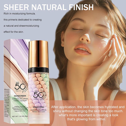 natural finish suitable for use alone or under foundation