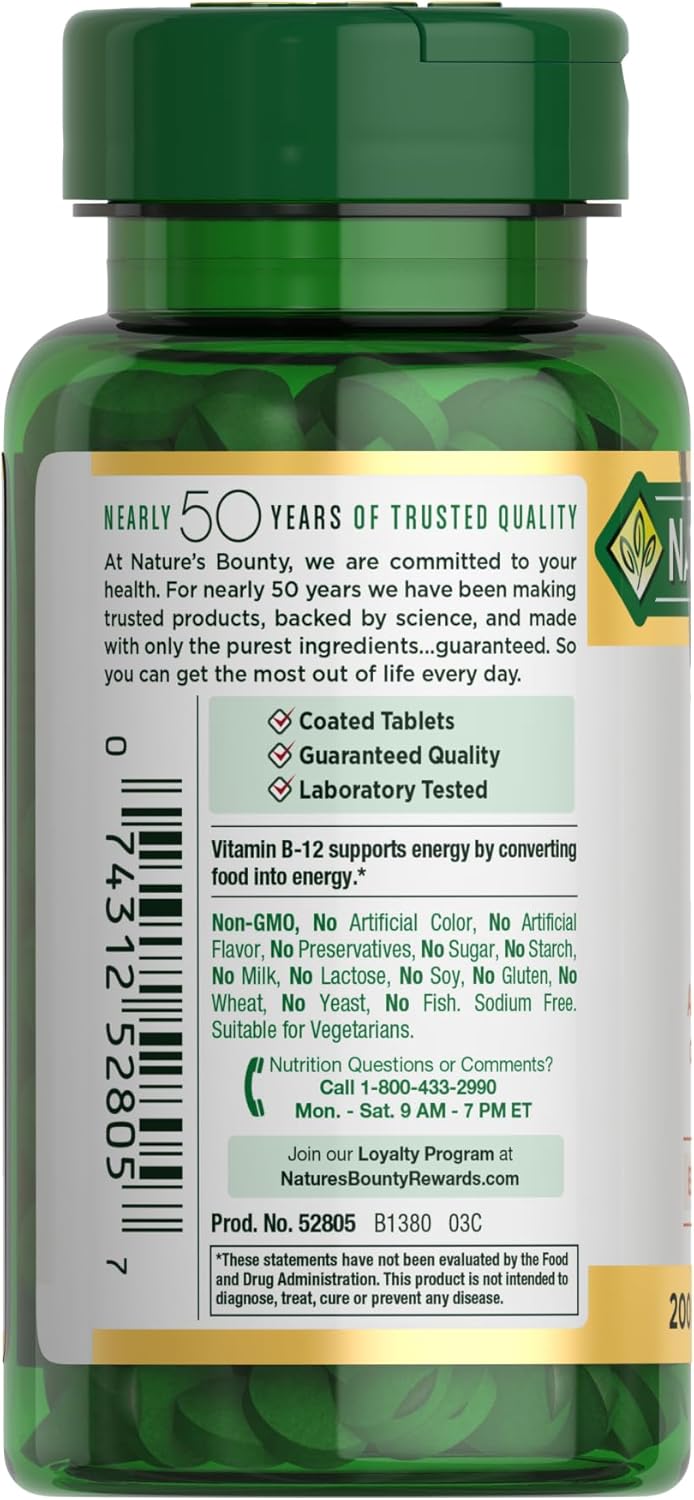 Nature's Bounty Vitamin B12 1000 mcg – Thoughtful Wellness Gift for Health-Conscious Friends