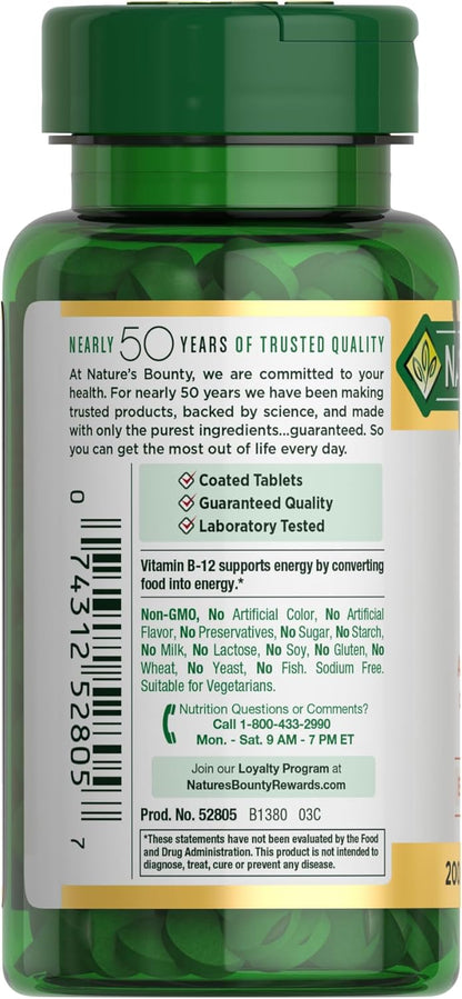 Nature's Bounty Vitamin B12 1000 mcg – Thoughtful Wellness Gift for Health-Conscious Friends
