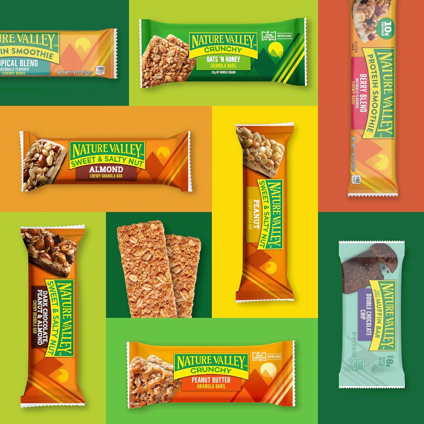 Nature Valley Chewy Berry Protein Bars – Portable Snack for Day Hikes and Travel