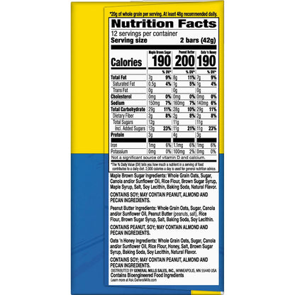 Nature Valley Crunchy Granola Bars – High Protein Snack for Calorie-Conscious Dieters, 12 Pouches