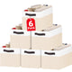 6pcs - Rectangular 14"x10"x9.5" - White with Beige