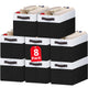 8pcs - Rectangular 14"x10"x9.5" - White with Black