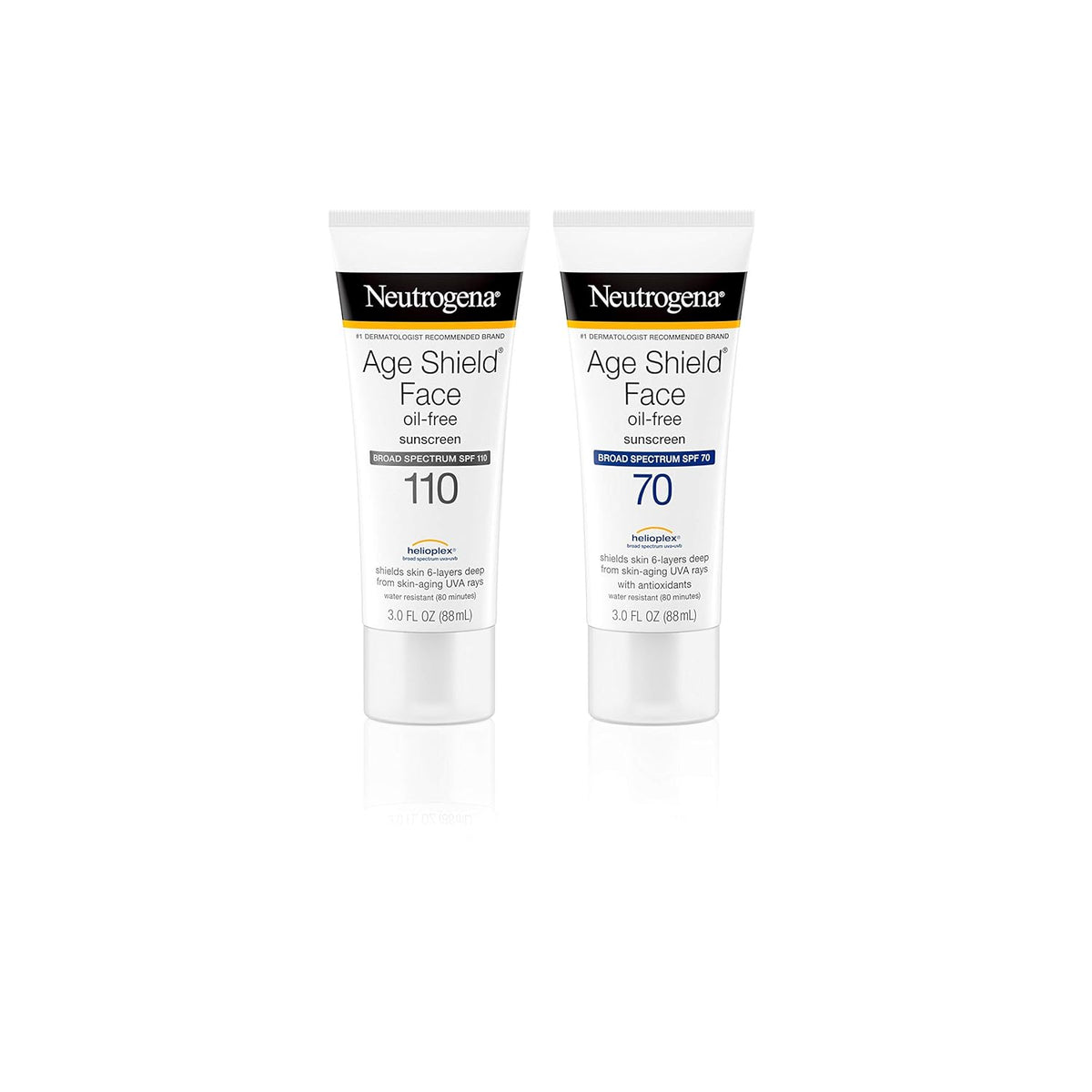 Neutrogena Age Shield Sunscreen SPF 70 – Hydrating Facial Moisturizer for Bedroom Self-Care and Daily Wellness Routine