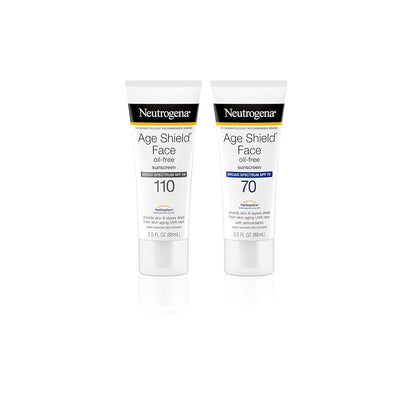 Neutrogena Age Shield Sunscreen SPF 70 – Hydrating Facial Moisturizer for Bedroom Self-Care and Daily Wellness Routine