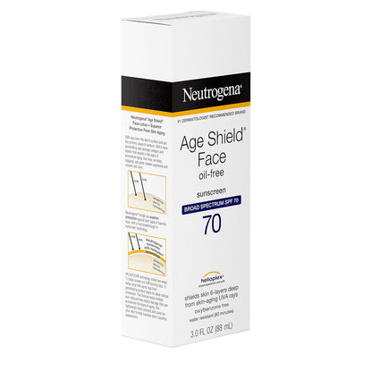 Neutrogena Age Shield Sunscreen SPF 70 – Hydrating Facial Moisturizer for Bedroom Self-Care and Daily Wellness Routine