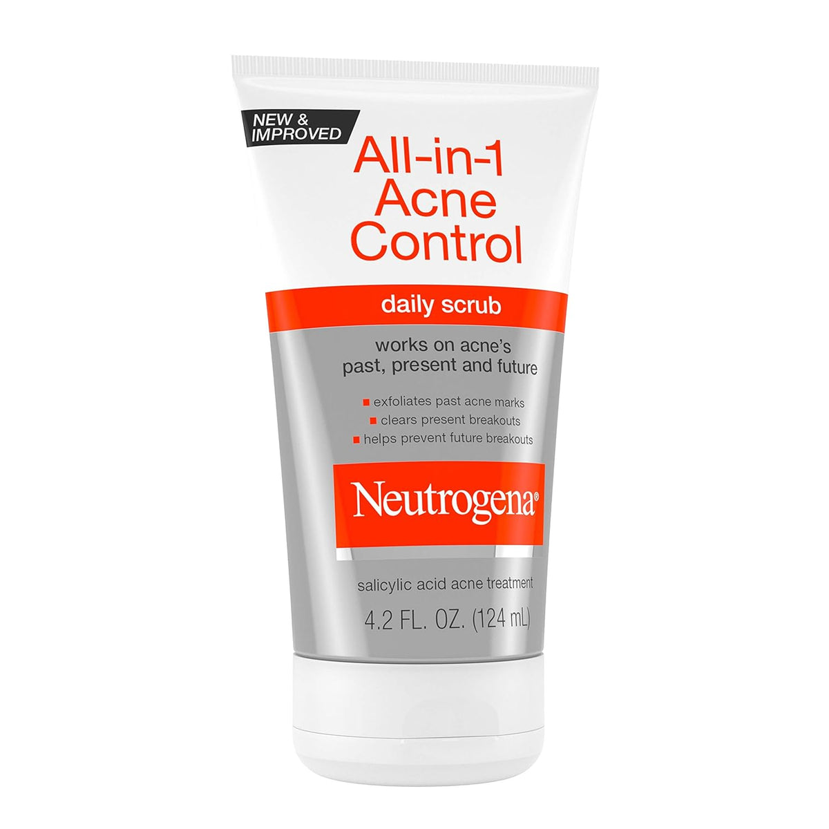 Neutrogena All-In-1 Acne Control Daily Face Scrub – Calming Nightly Exfoliating Treatment for Breakouts