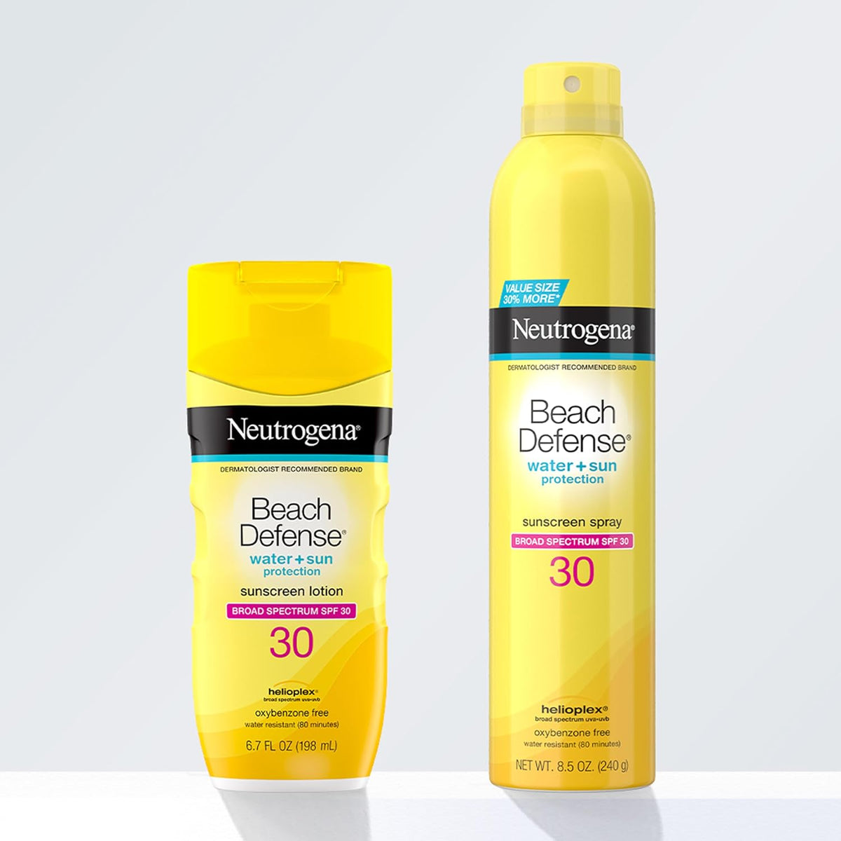 Neutrogena Beach Defense SPF 30 Spray for Outdoor Sports and Backyard Cookouts, Sweat-Resistant 8.5 oz