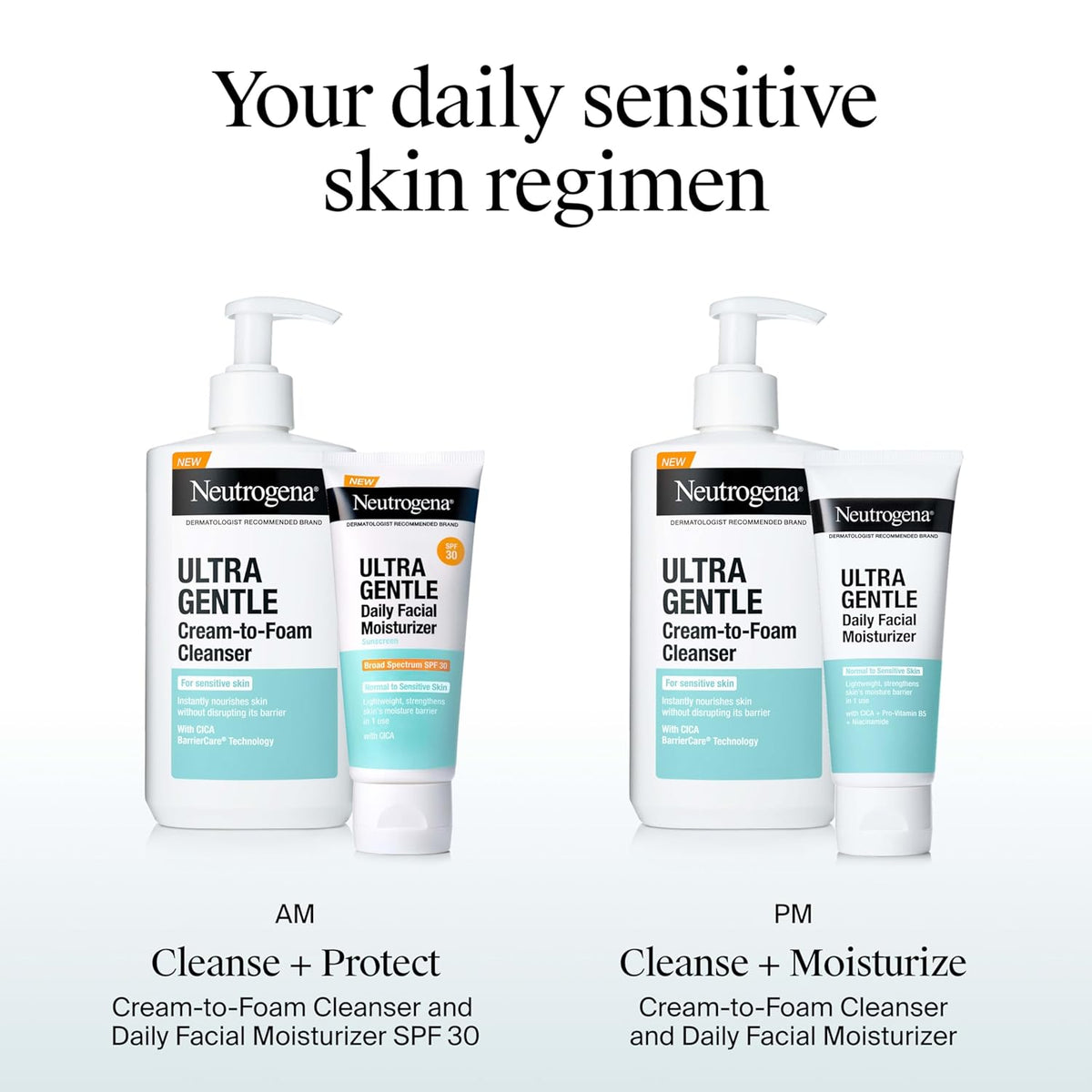 Neutrogena CICA Face Cream with SPF 30 – Portable Broad Spectrum Protection for Outdoor Errands and Weekend Getaways