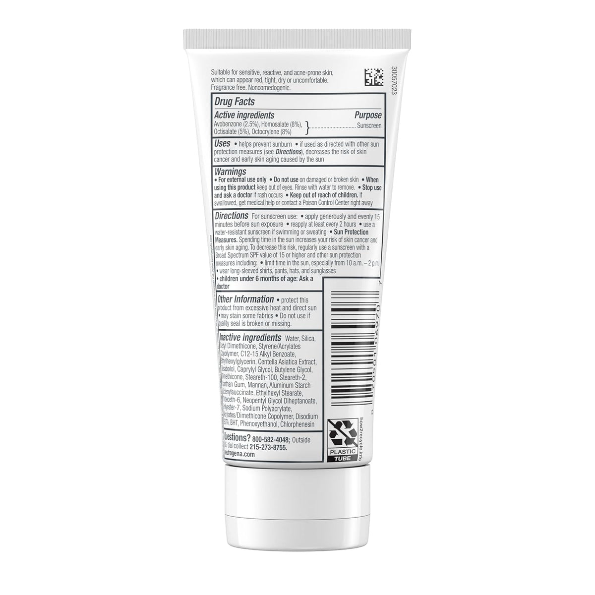 Neutrogena CICA Face Cream with SPF 30 – Portable Broad Spectrum Protection for Outdoor Errands and Weekend Getaways