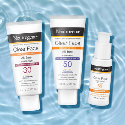Neutrogena Clear Face SPF 60 Serum – Makeup-Grabbing Primer for Confident, All-Day Workdays