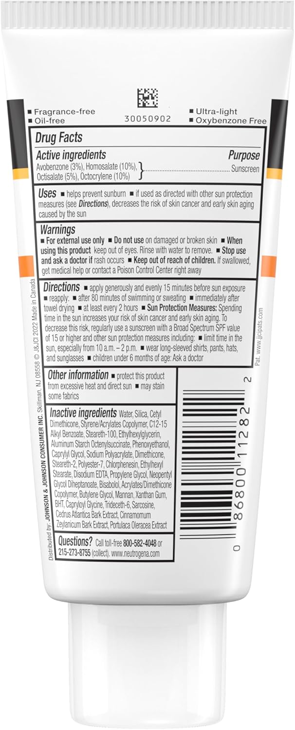 Neutrogena Clear Face Sunscreen Lotion – 80-Minute Water-Resistant SPF 50 for Trail, Beach, and Garden Days