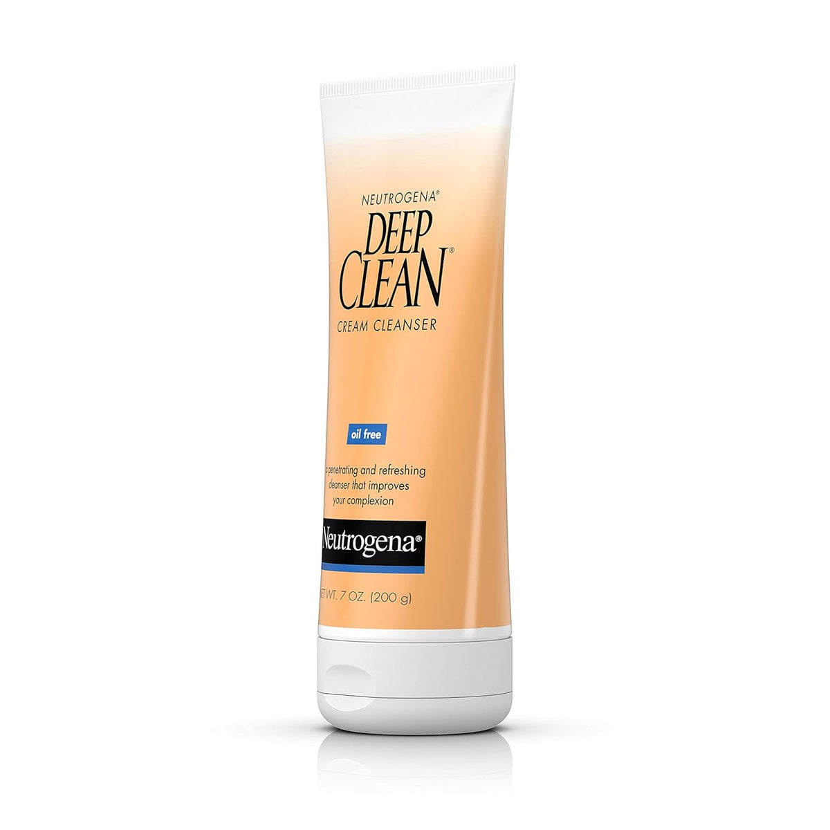 Neutrogena Deep Clean Daily Facial Cream Cleanser with Beta Hydroxy Acid for Wind-Down Evening Routine, Soothing Aloe Scent Deep Pore Wash, 7 fl. oz