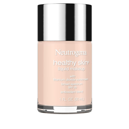 Neutrogena Healthy Skin Liquid Foundation – Mindful Morning Beauty Routine, Lightweight SPF 20 for Normal to Dry Skin
