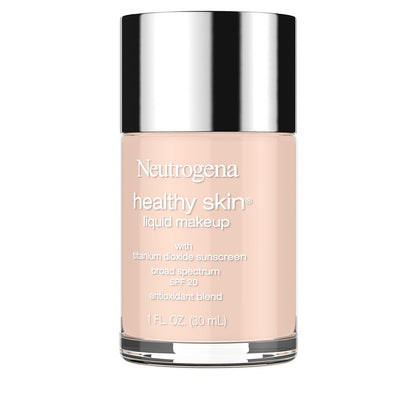 Neutrogena Healthy Skin Liquid Foundation – Mindful Morning Beauty Routine, Lightweight SPF 20 for Normal to Dry Skin