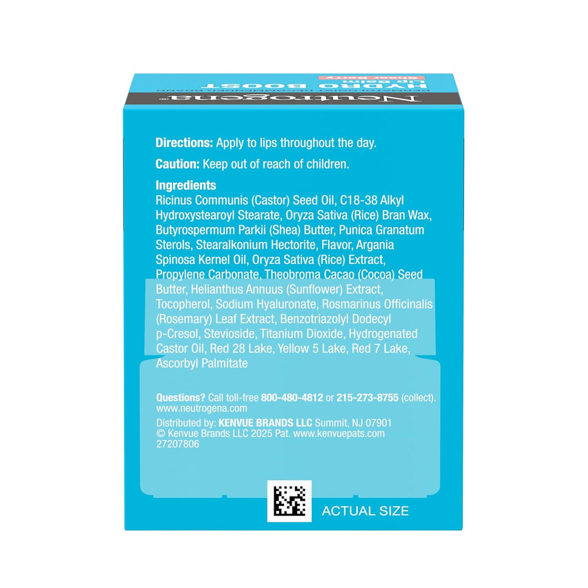Neutrogena Hydro Boost Hyaluronic Acid Lip Balm – All-Skin-Type Daily Treatment, Dermatologist-Backed Formula for Sensitive Lips