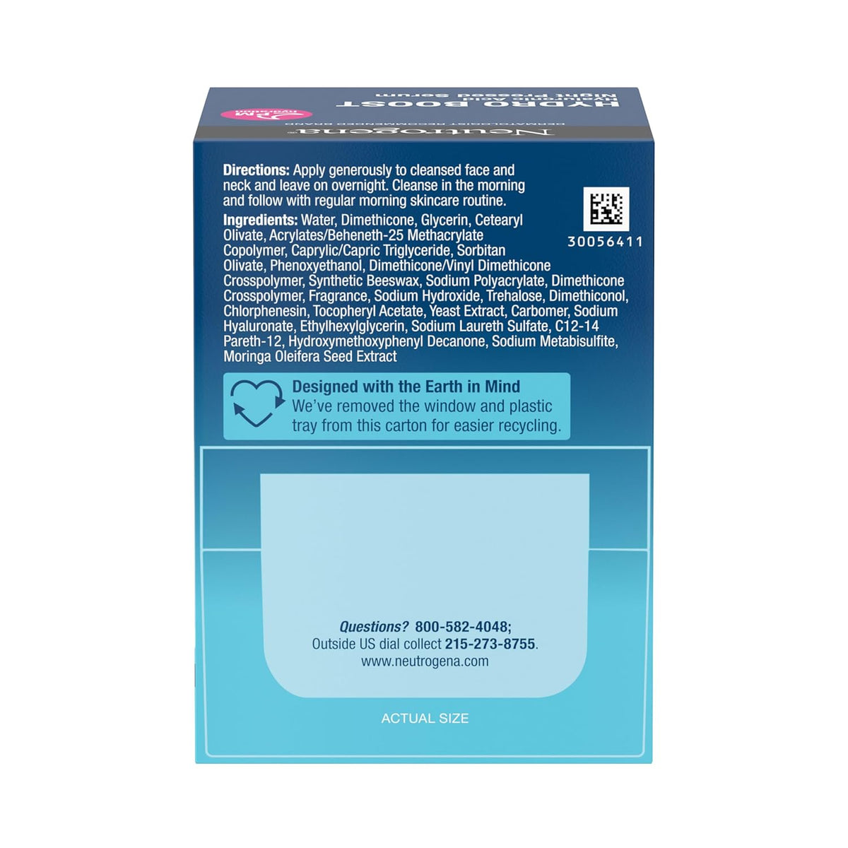 Neutrogena Hydro Boost Night Pressed Serum - Hydrating Overnight Treatment to Restore Moisture While You Rest, 1.7 oz