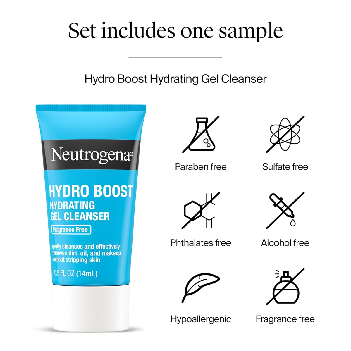 Neutrogena Hydro Boost SPF 50 Hyaluronic Acid Face Lotion with Cleanser Sample – Fragrance Free Daily Ritual for De Stressing Skincare Moments