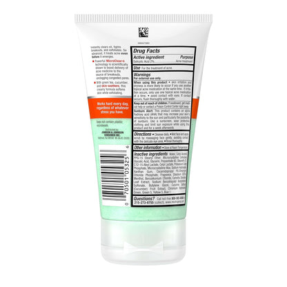 Neutrogena Oil-Free Acne Stress Control Power-Clear Scrub – Calming Cucumber and Green Tea Cleanser for an Evening Self-Care Reset, 2% Salicylic Acid