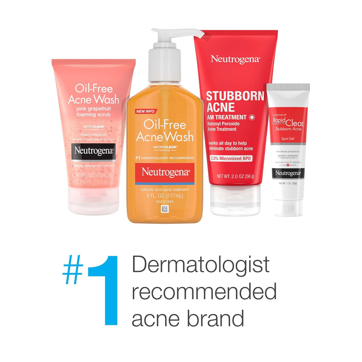 Neutrogena Oil-Free Acne Stress Control Power-Clear Scrub – Calming Cucumber and Green Tea Cleanser for an Evening Self-Care Reset, 2% Salicylic Acid