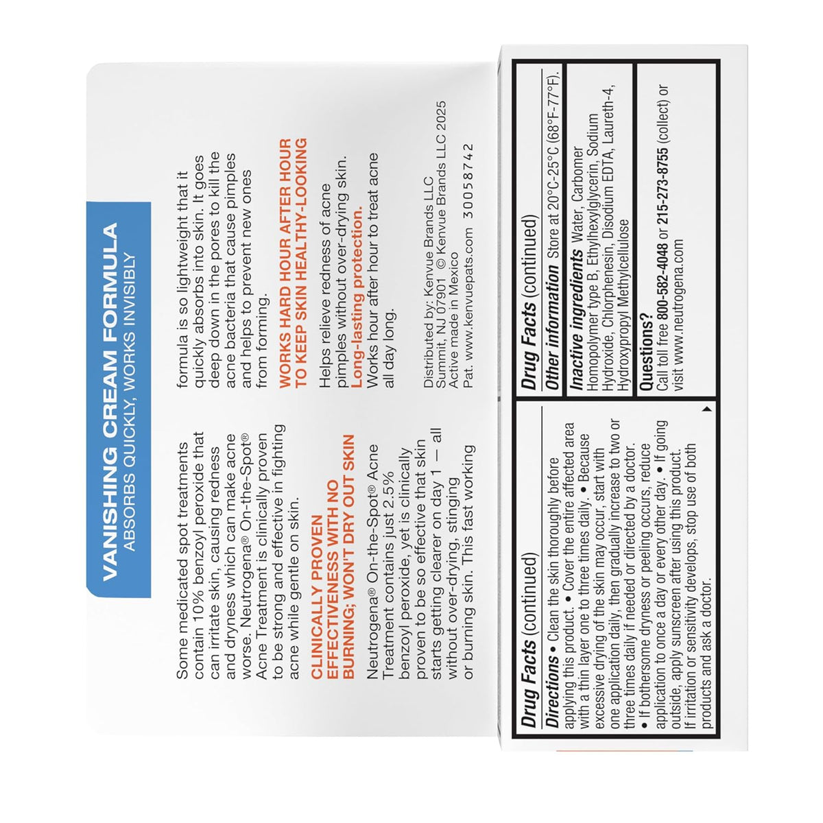 Neutrogena On-The-Spot Vanishing Acne Cream 2.5% Benzoyl Peroxide as a Practical Gift for Teens and College Students