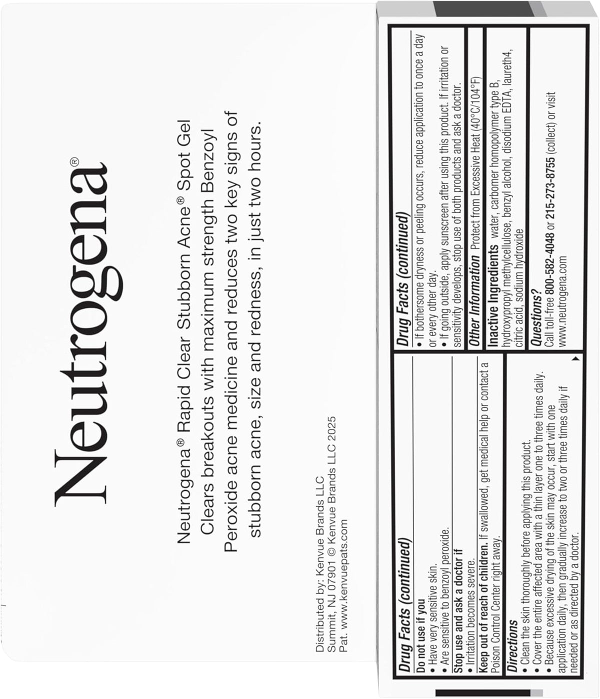Neutrogena Rapid Clear Stubborn Acne Spot Treatment Gel – Bedroom Vanity Must-Have for Clear Skin Confidence, Fast-Acting Spot Gel