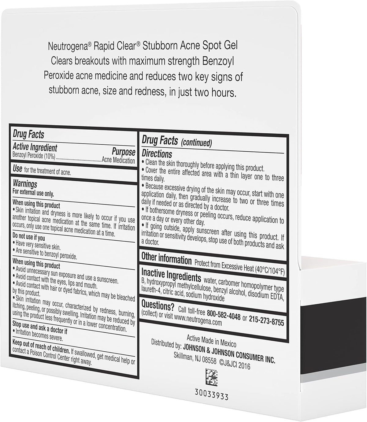 Neutrogena Rapid Clear Stubborn Acne Spot Treatment Gel – Bedroom Vanity Must-Have for Clear Skin Confidence, Fast-Acting Spot Gel