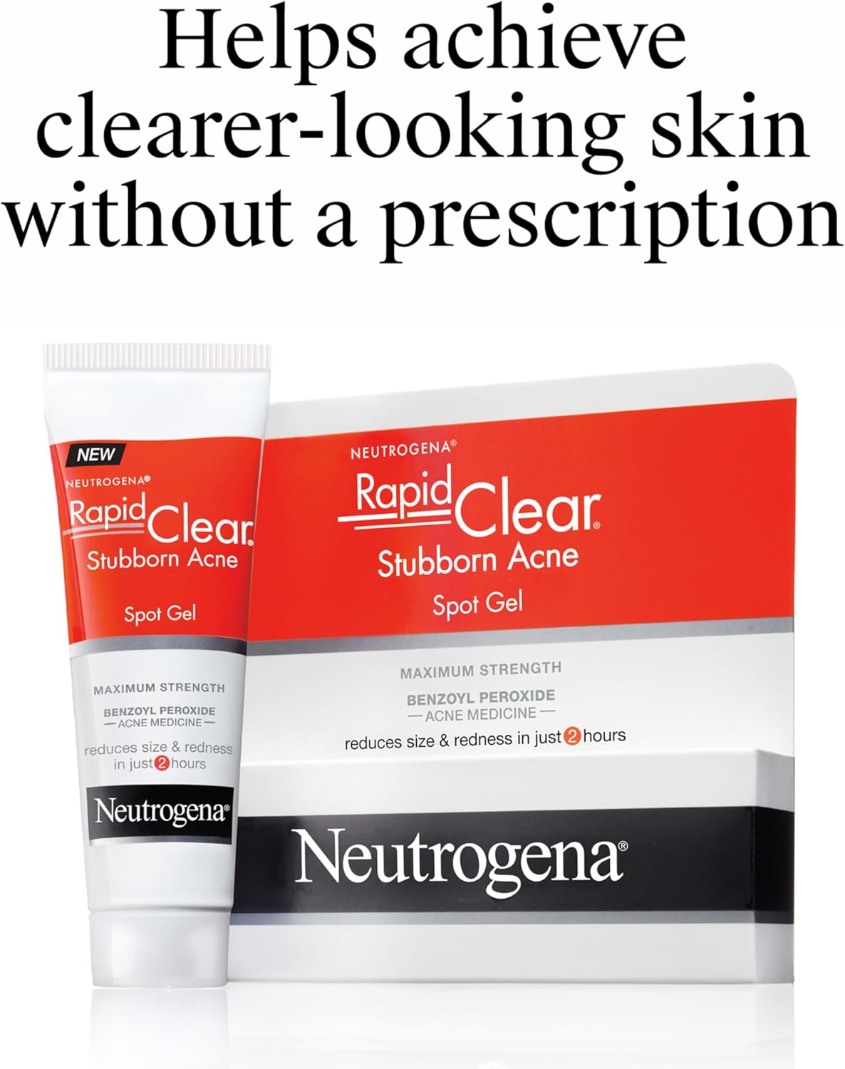 Neutrogena Rapid Clear Stubborn Acne Spot Treatment Gel – Bedroom Vanity Must-Have for Clear Skin Confidence, Fast-Acting Spot Gel