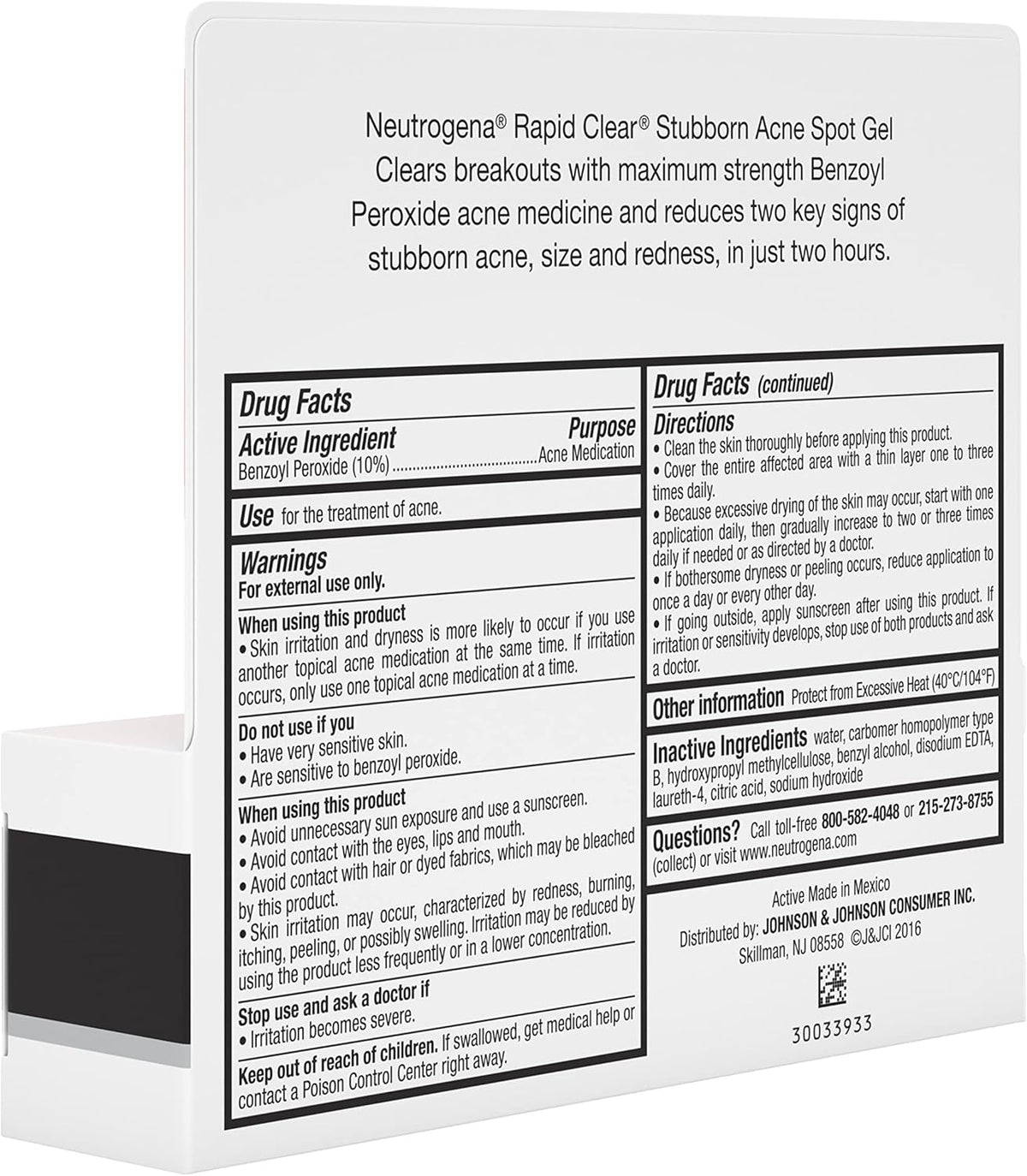Neutrogena Rapid Clear Stubborn Acne Spot Treatment Gel – Bedroom Vanity Must-Have for Clear Skin Confidence, Fast-Acting Spot Gel