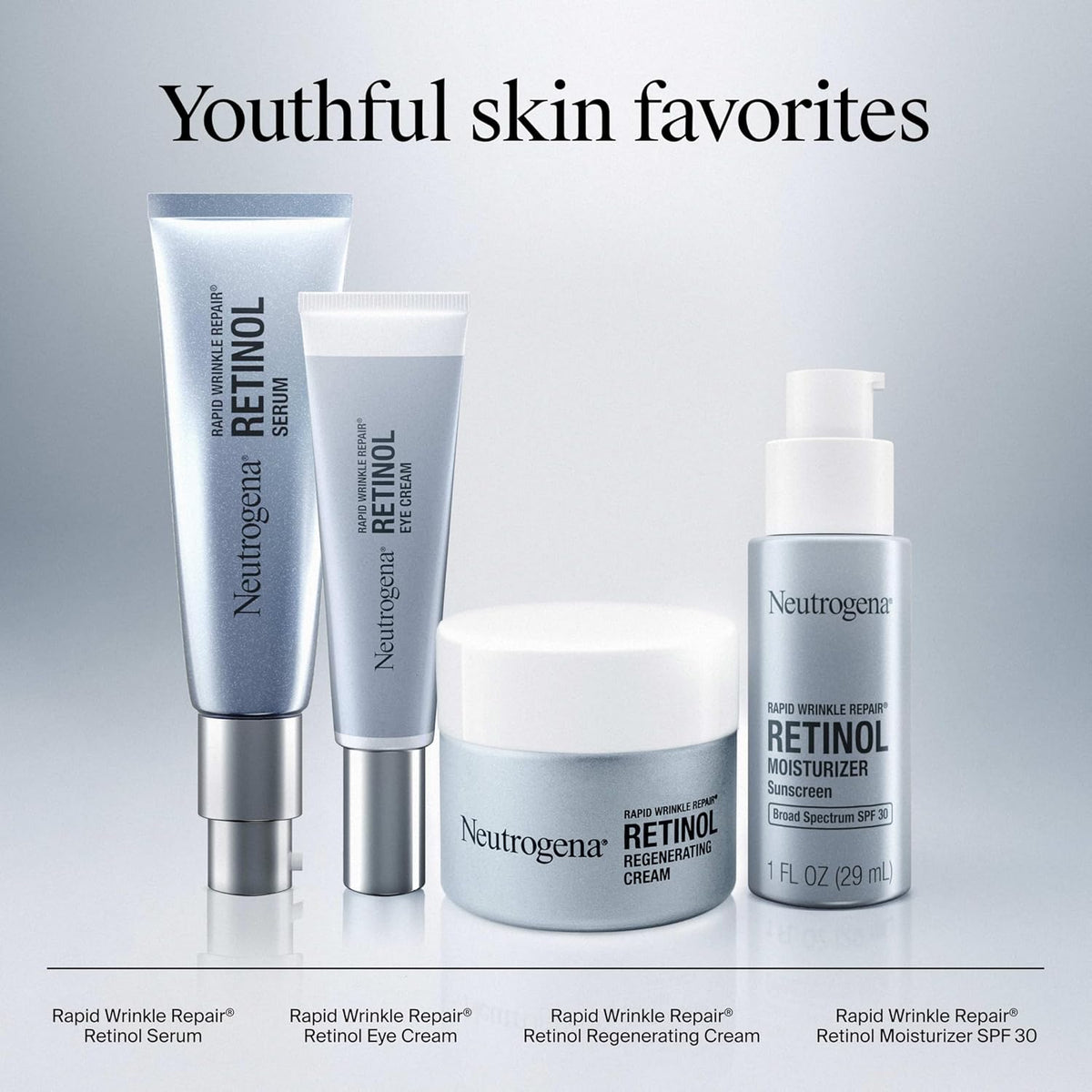 Neutrogena Rapid Wrinkle Repair Anti-Aging Face Cream – Dermatologist-Tested Formula for Irritation-Prone Skin