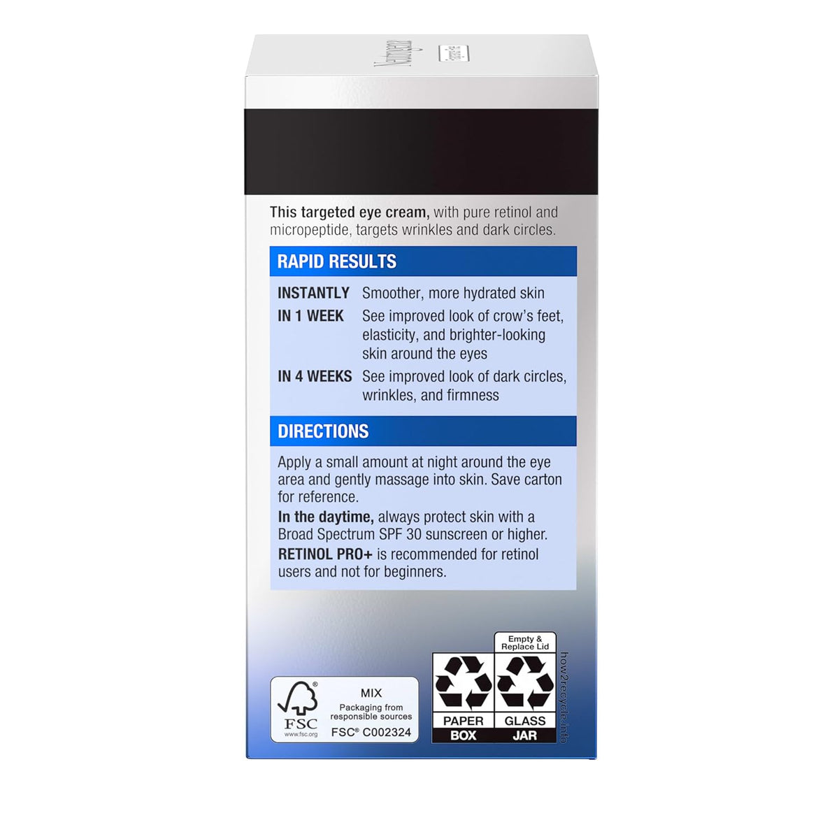 Neutrogena Rapid Wrinkle Repair Eye Cream – Clean-Formula Retinol Treatment Safe for the Eye Area