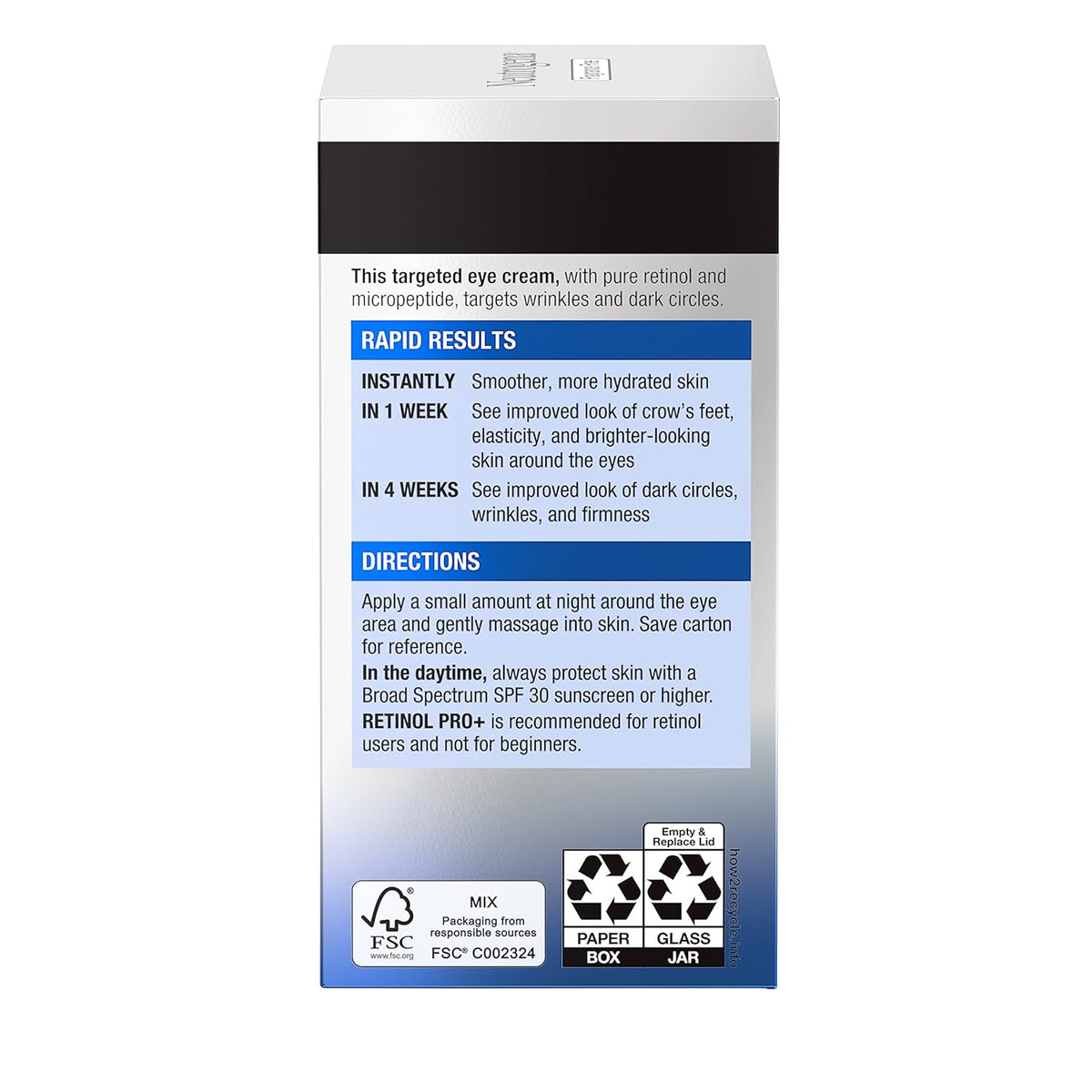 Neutrogena Rapid Wrinkle Repair Eye Cream – Clean-Formula Retinol Treatment Safe for the Eye Area