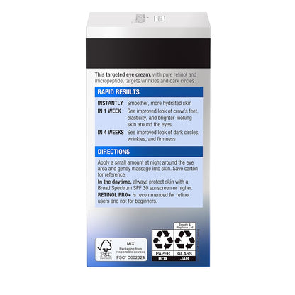 Neutrogena Rapid Wrinkle Repair Eye Cream – Clean-Formula Retinol Treatment Safe for the Eye Area