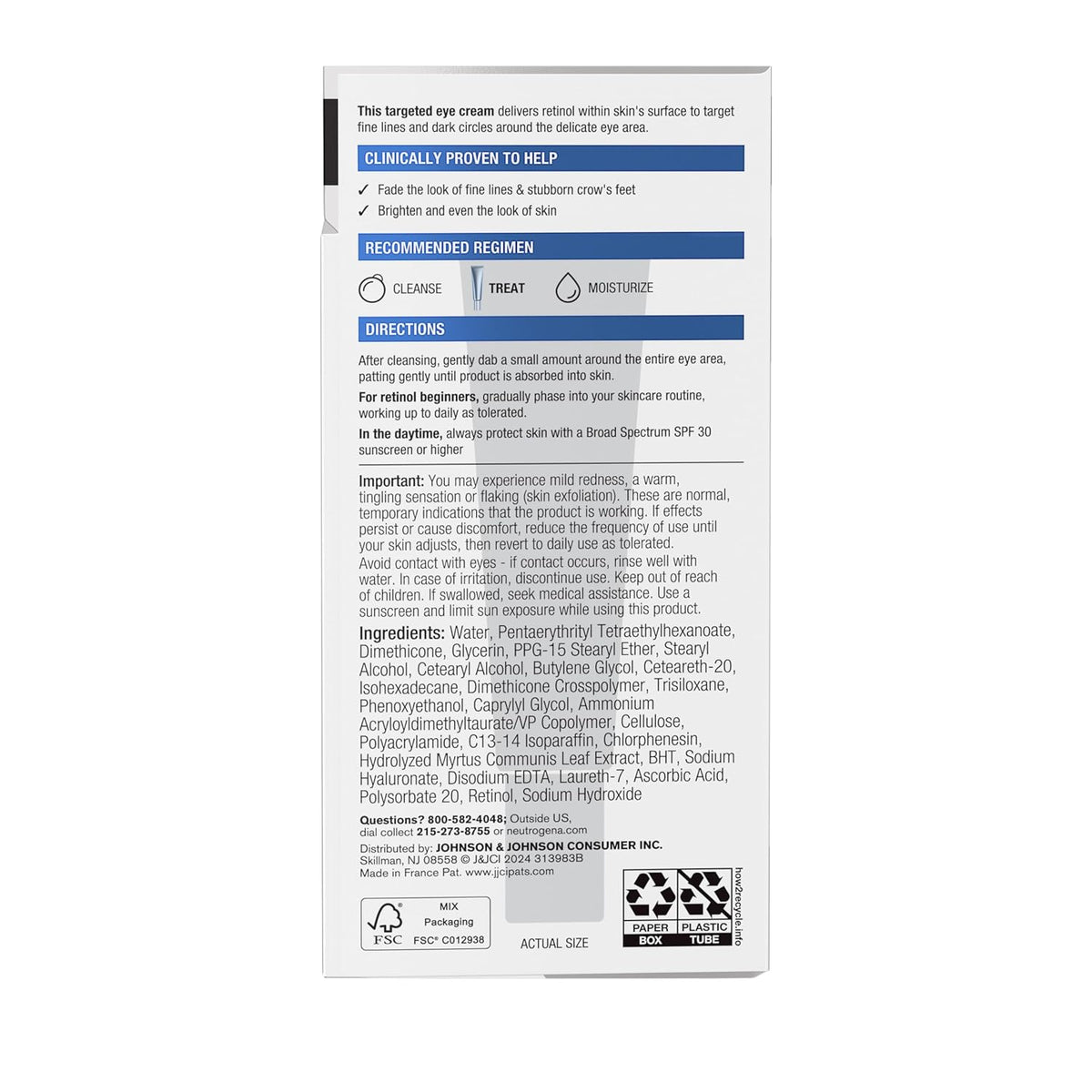 Neutrogena Rapid Wrinkle Repair Retinol Cream – Holiday Skincare Gift for Wife, Dermatologist-Recommended Anti-Wrinkle Eye Cream