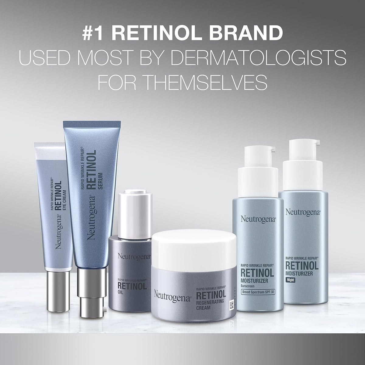 Neutrogena Rapid Wrinkle Repair Retinol Face Oil – Elegant Retinol Serum for the Luxury Bathroom Counter, Targets Deep Wrinkles and Spots