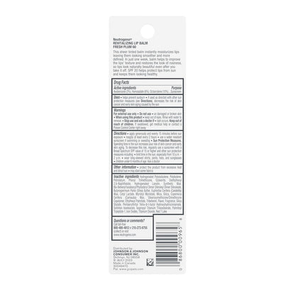 Neutrogena Revitalizing Tinted Lip Balm SPF 20 – Restorative Hydration Step for the Bathroom Self-Care Routine