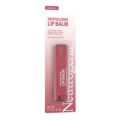 Neutrogena Revitalizing Tinted Lip Balm SPF 20 – Wind-Down Beauty Ritual with Sheer Berry Tint and SPF