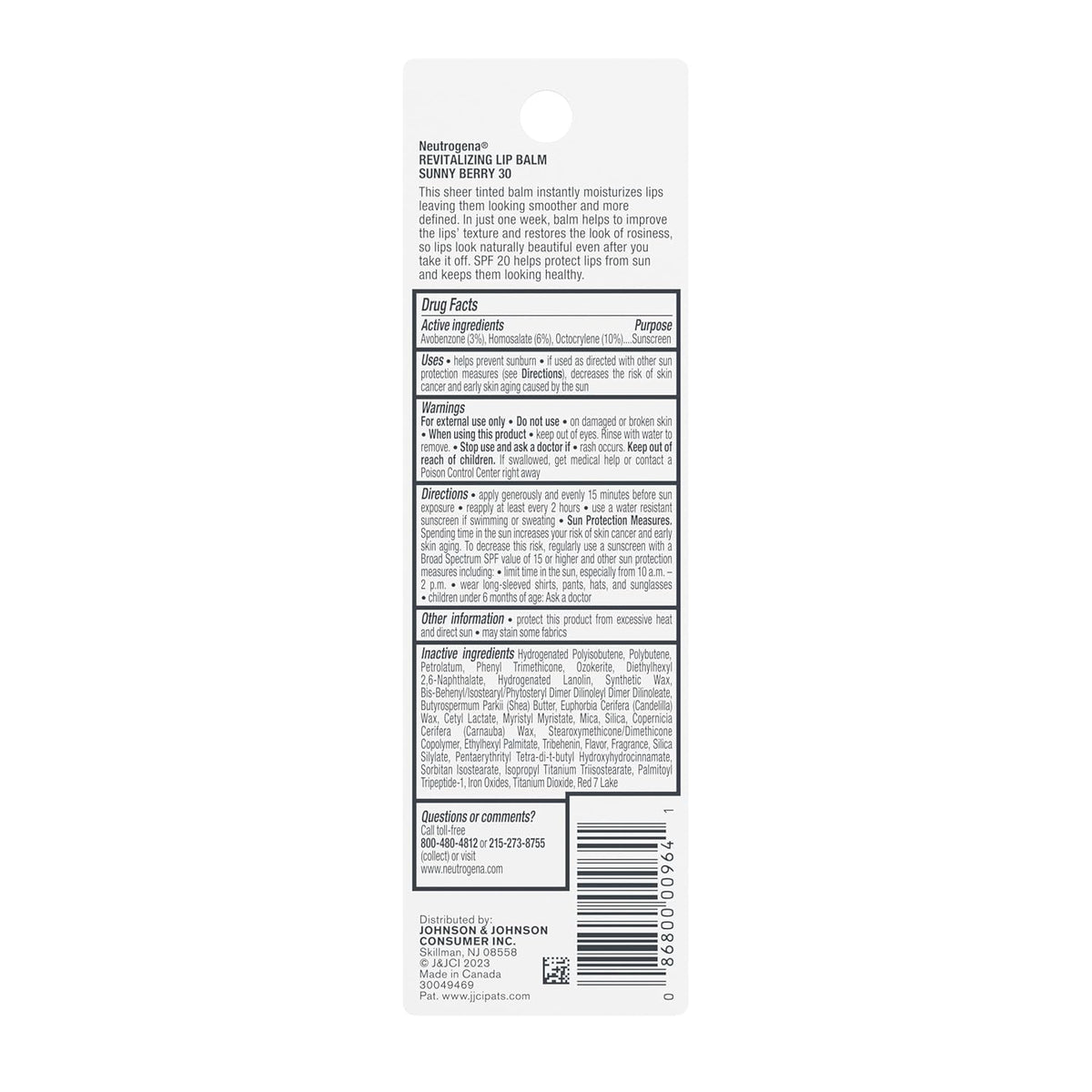 Neutrogena Revitalizing Tinted Lip Balm SPF 20 – Wind-Down Beauty Ritual with Sheer Berry Tint and SPF