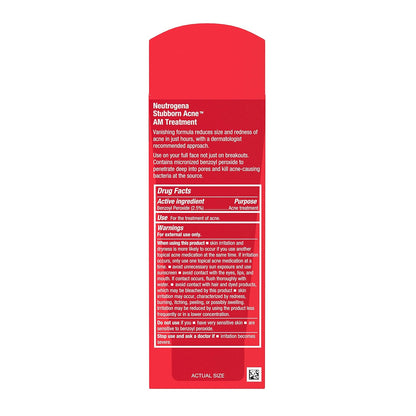 Neutrogena Stubborn Acne AM Treatment – Mindful AM Skincare Step to Calm Breakouts and Redness, Fragrance-Free