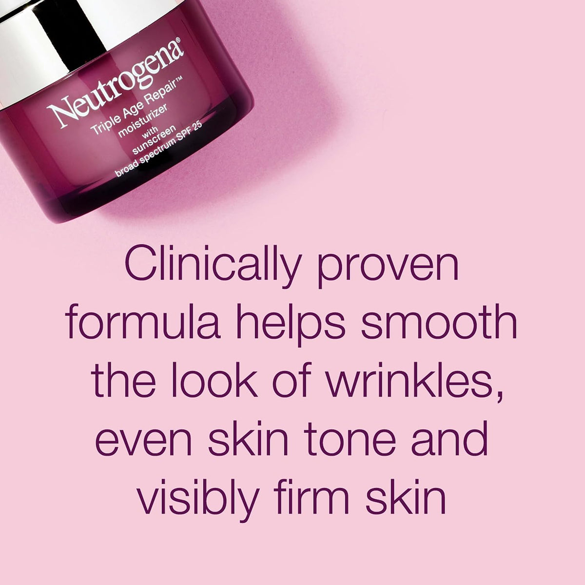 Neutrogena Triple Age Repair Moisturizer - Bath Counter Essential for Radiance and Sun Protection, Hexinol and Vitamin C