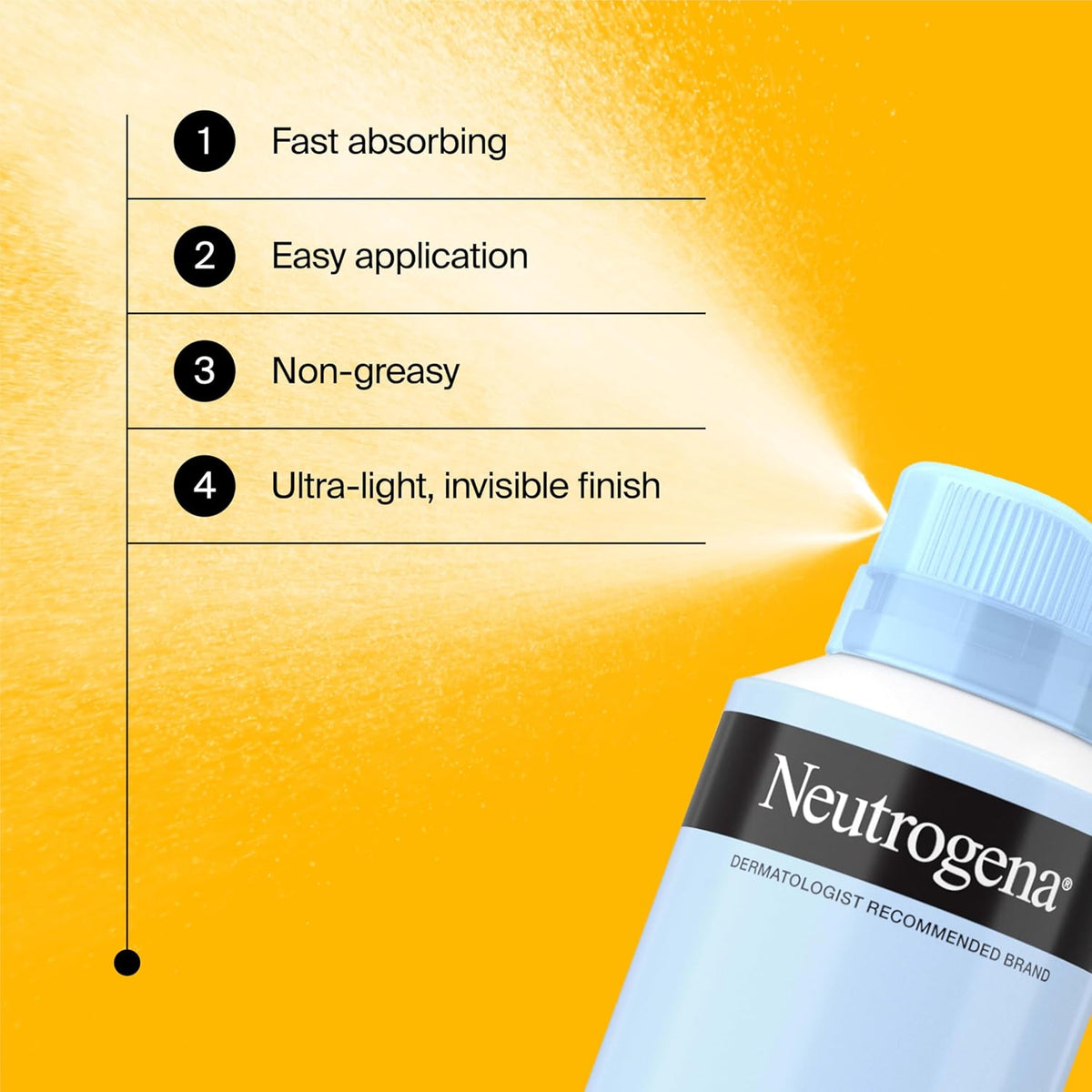 Neutrogena Ultra Sheer Body Mist Sunscreen Spray SPF 70 – On-the-Go UV Defense for Trail Running, Boating, and Pool Lounging, Non-Greasy Finish, 5 oz Pack of 3