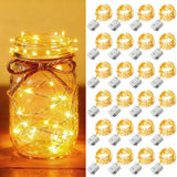 Brightown Mini Twinkle Lights Battery Operated 24 Pack – Cool Surface 1.5V LED String Lights, No Flame No Wax No Smoke for Home Relaxation Corners