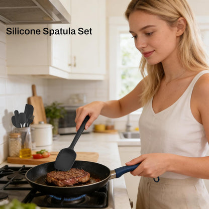 NileHome Neutral-Tone Silicone Spatula Collection – Understated Kitchen Essentials for Modern Homes