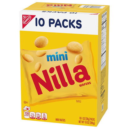 NILLA Wafers Mini Cookies – Toddler-Friendly Vanilla Wafer Packs for Diaper Bag and Daycare