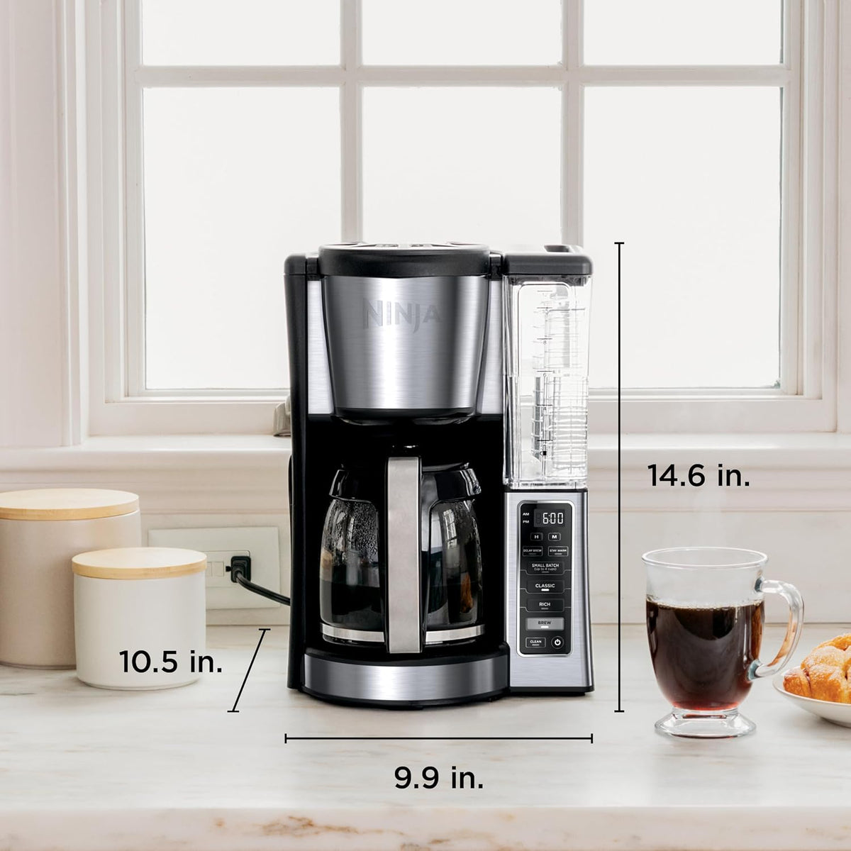 Ninja Fresh Brew Coffee Maker – Small-Batch 1-4 Cup and Full 12-Cup Carafe Brewer for Varied Household Needs