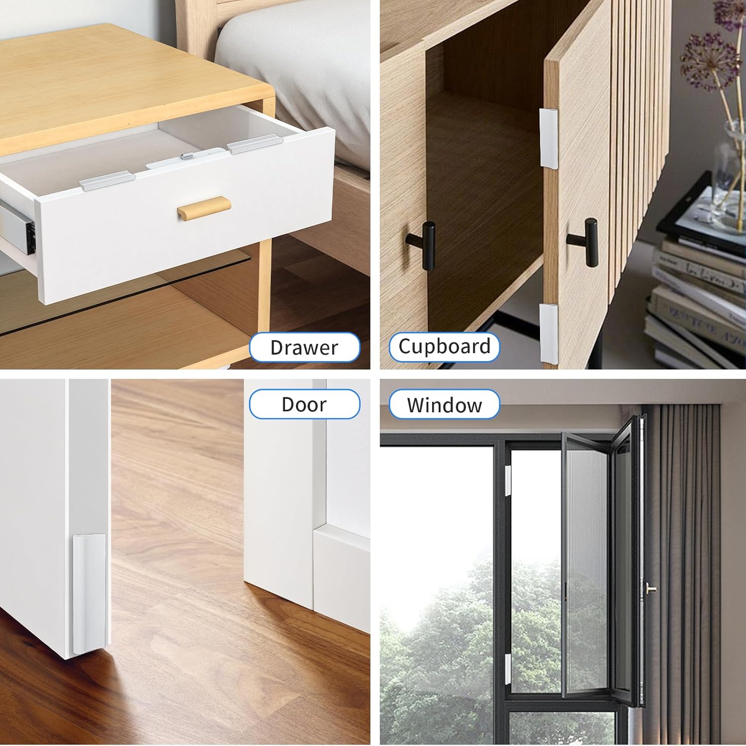 Nisorlin Door Draft Stopper Gap Filler – Window Frame Trim Look for a Warmer, Quieter Home Interior