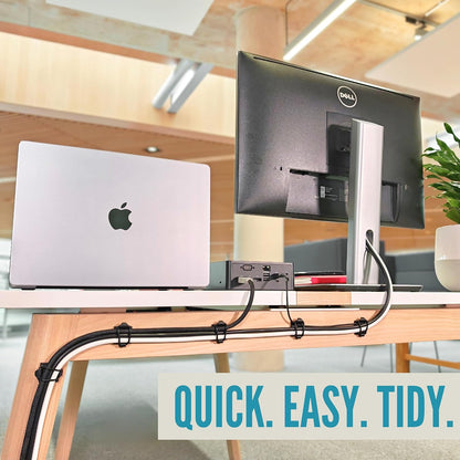 NiteOwl Cable Clips – Charging Station Organizer for Home Office and Study Desk