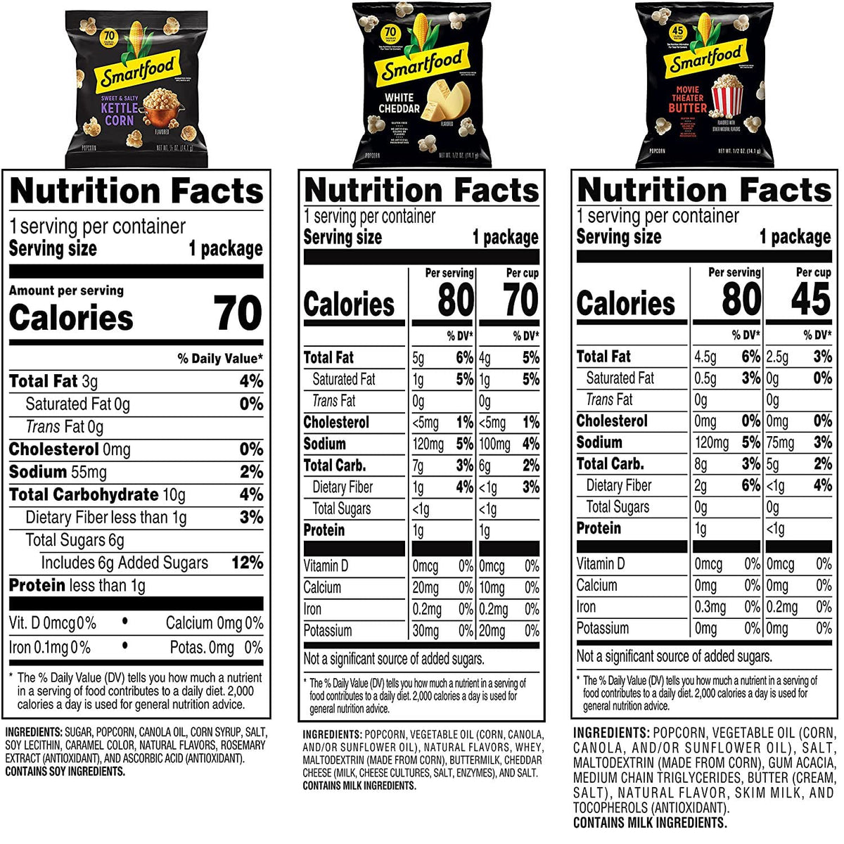 no artificial colors, flavors, or preservatives across all three flavor varieties