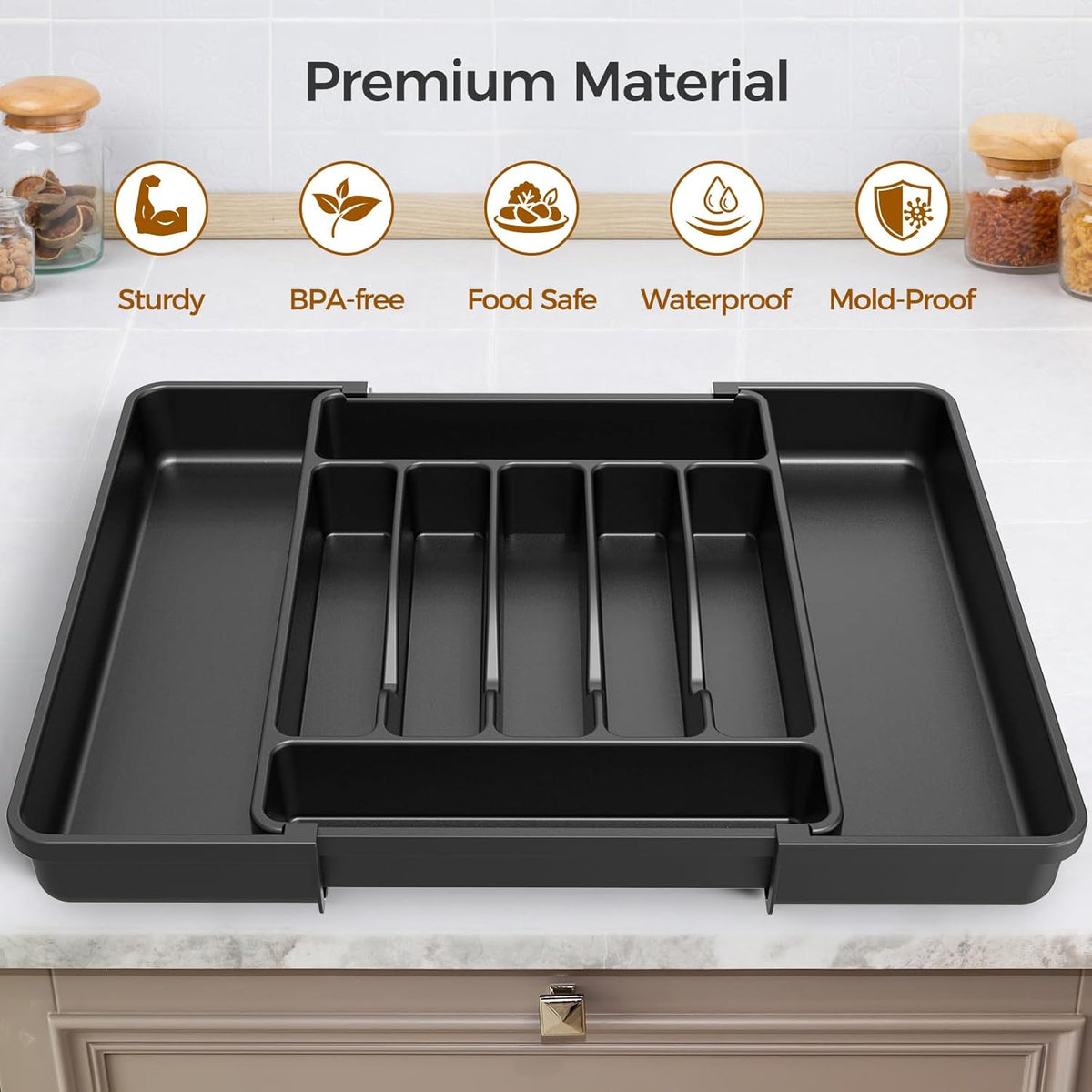 no assembly required - just unfold and place in drawer